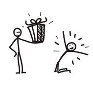 Funny characters making presents N3