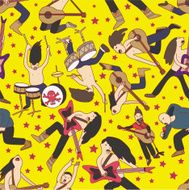 seamless rock band pattern