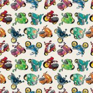 seamless motorcycles pattern