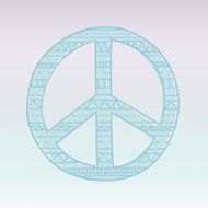Native ornamental sign of peace