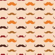 Hipster Mustache Seamless Pattern