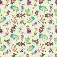 seamless Alice in Wonderland pattern N4