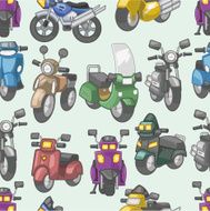 seamless motorcycle pattern