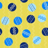 Abstract illustration with rounds and hand-drawn elements Seaml N2
