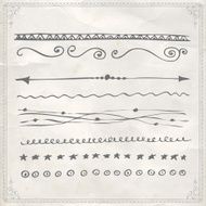 Hand-drawn vector line doodles set N5
