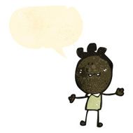 retro cartoon happy doodle man N2