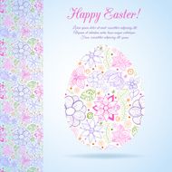 Easter egg made of flowers