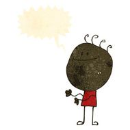 retro cartoon happy doodle man N6