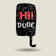 pen doodle hi dude bubble N2
