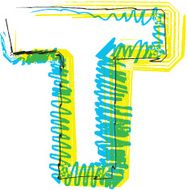Hand draw font LETTER T