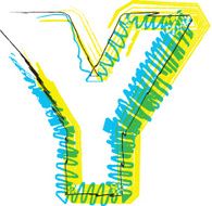Hand draw font LETTER Y