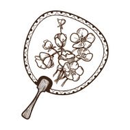 Lady&#039;s fan with pattern N5
