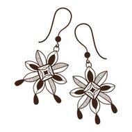 Earrings with flowers