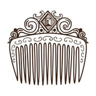 Comb with decorations