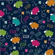 Cute seamless pattern with sheeps N2