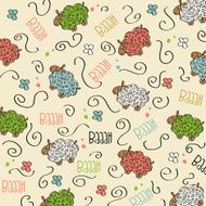 Cute seamless pattern with sheeps N4