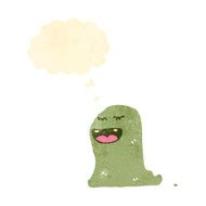 slimy ghost with thought bubble