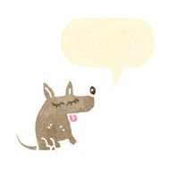 cartoon little dog with speech bubble N39