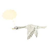 retro cartoon flying goose