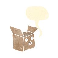 cartoon cardboard box with face N2