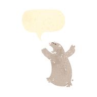 cartoon roaring polar bear N3