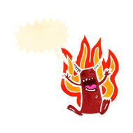 cartoon little devil with speech bubble N35