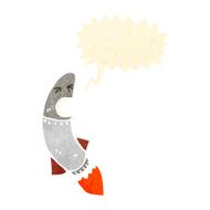 cartoon angry rocket