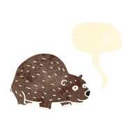 cartoon bear with speech bubble N52