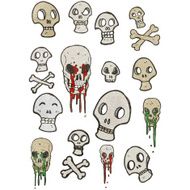 retro cartoon skulls