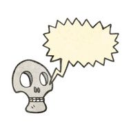 cartoon spooky skull N215