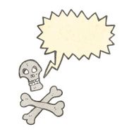 cartoon spooky skull N216