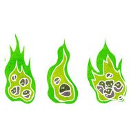 flaming meteors cartoon