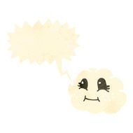 cute retro cloud cartoon