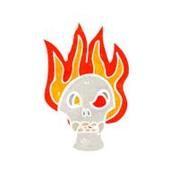 flaming skull cartoon N29