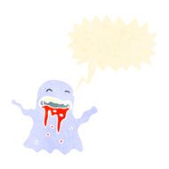 retro cartoon shrieking ghost N2