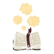 retro cartoon dusty old book