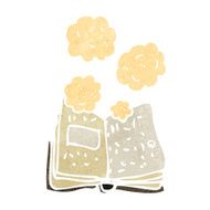 retro cartoon dusty old book N2