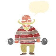 cartoon circus strong man N3