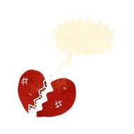 retro cartoon broken heart N2