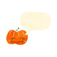 retro cartoon pumpkin