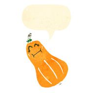 retro cartoon butternut squash