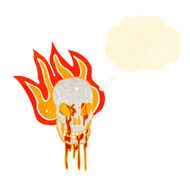 flaming skull symbol cartoon N3