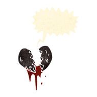 cartoon breaking black heart