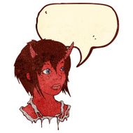 retro cartoon devil girl