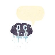 cartoon crying rain cloud