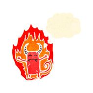 flaming little devil cartoon N8