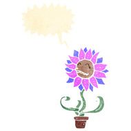 cartoon flower with face N41