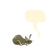 cartoon rabbit with speech bubble N142