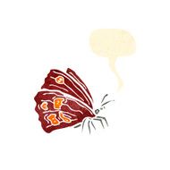 retro cartoon butterfly N4