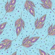 seamless pattern with abstract colorfull leaves